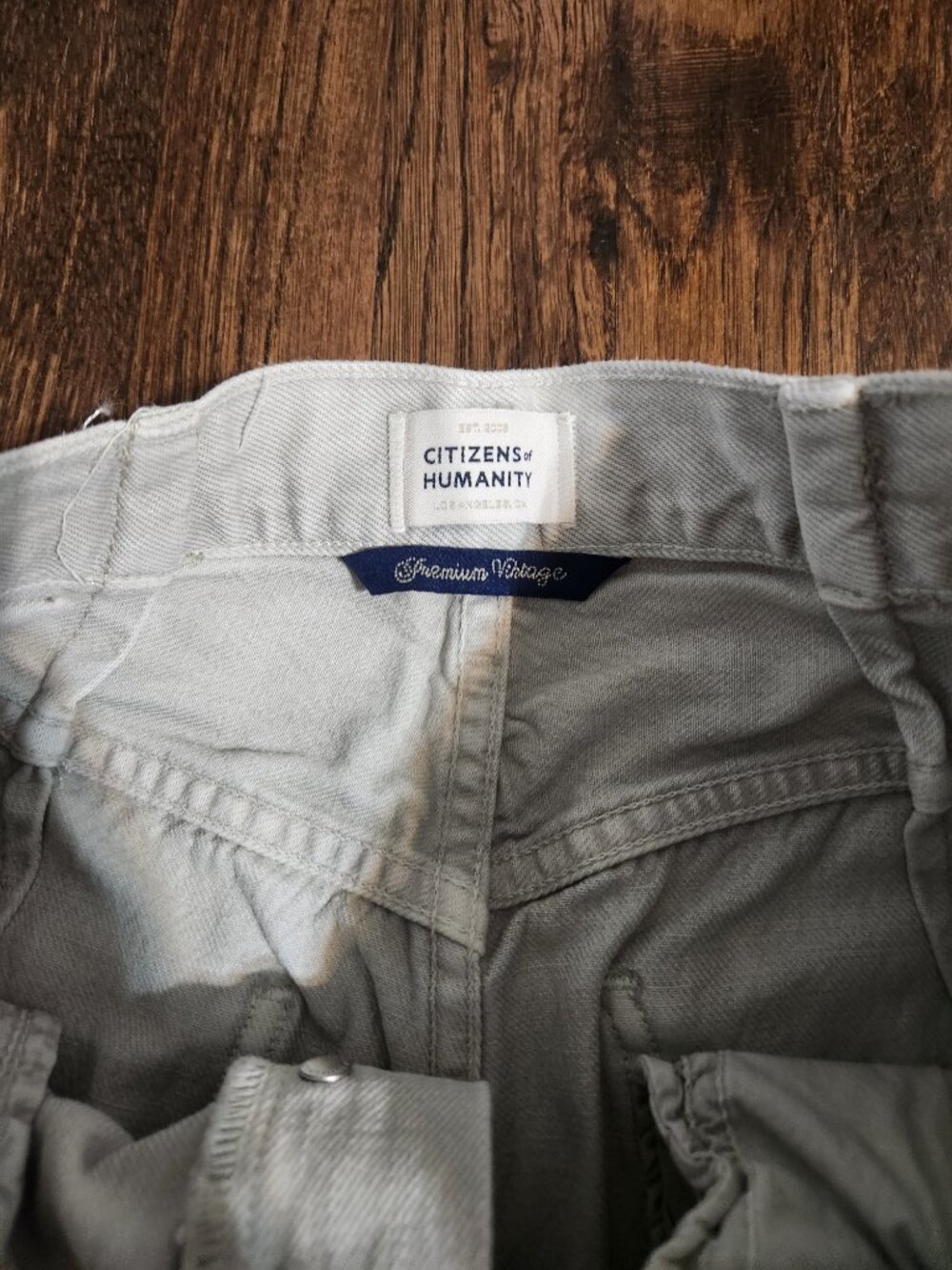 Citizens of Humanity Horseshoe Barrel Wide Leg Jeans Light Grey size 27 - Picture 4 of 10